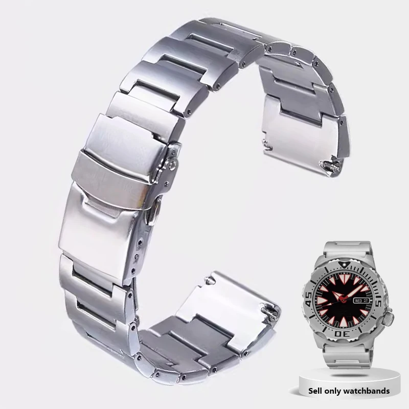Stainless steel bracelet 20MM For SEIKO No. 5 Watchband Red Toothed Water Ghost Little Monster SRPH75K1 SKX781 779 watch straps