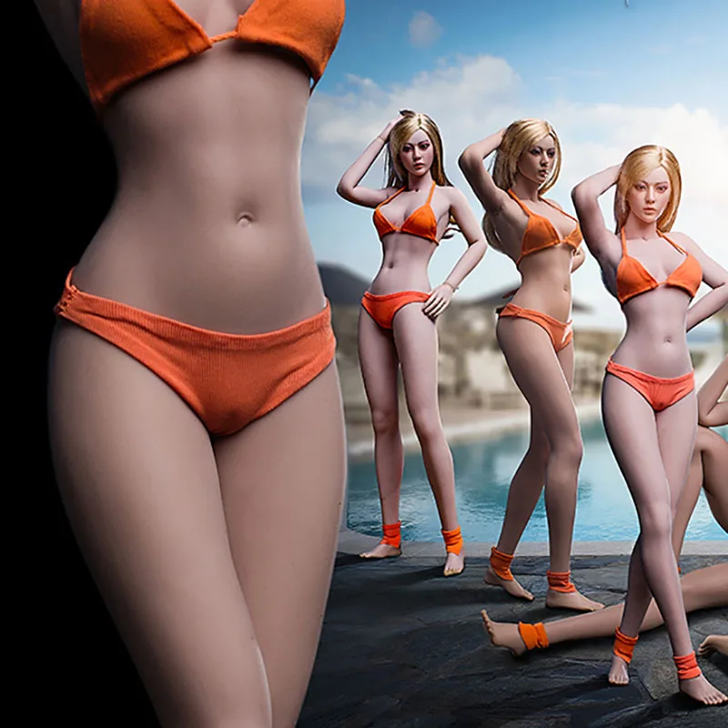 

TBLeague S32A S33B 1/6 Asian Female Seamless Body 27.3cm Narrow Shoulder Mid Breast Soldier Action Figure Super Flexible Body