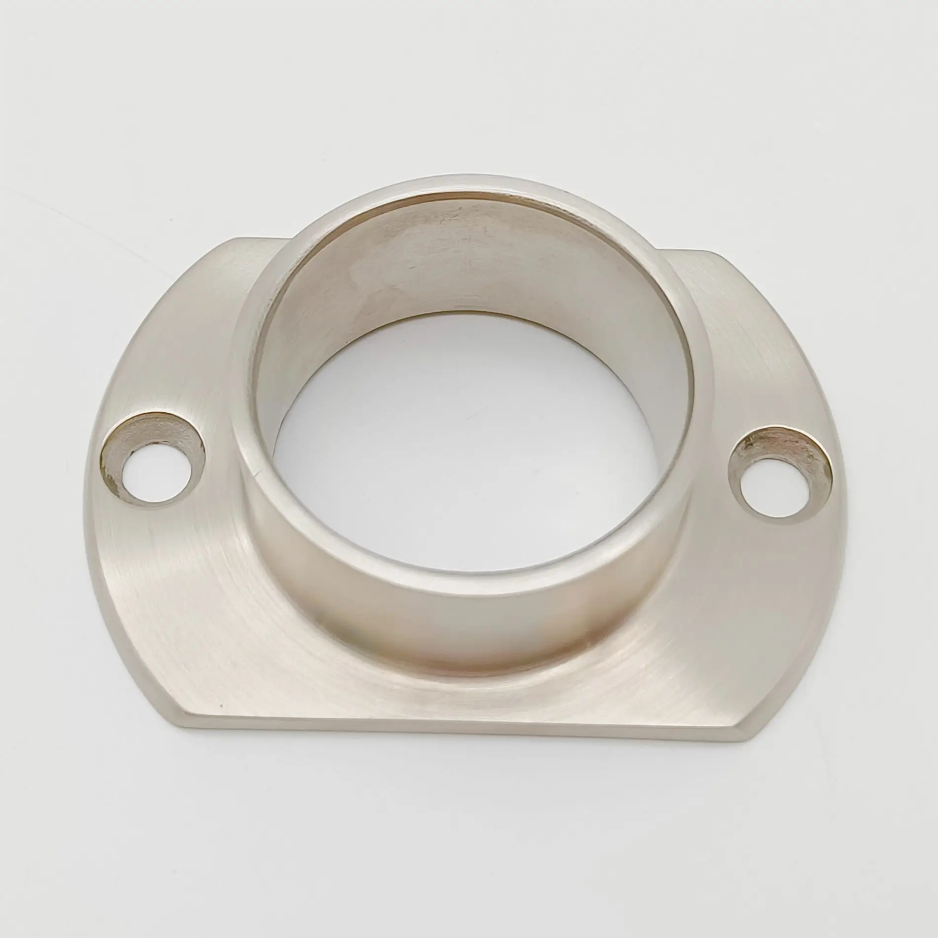 25.4mm Stainless Steel 316 Handrail Base Flange Satin Polished Floor Flange for Stair Baluster