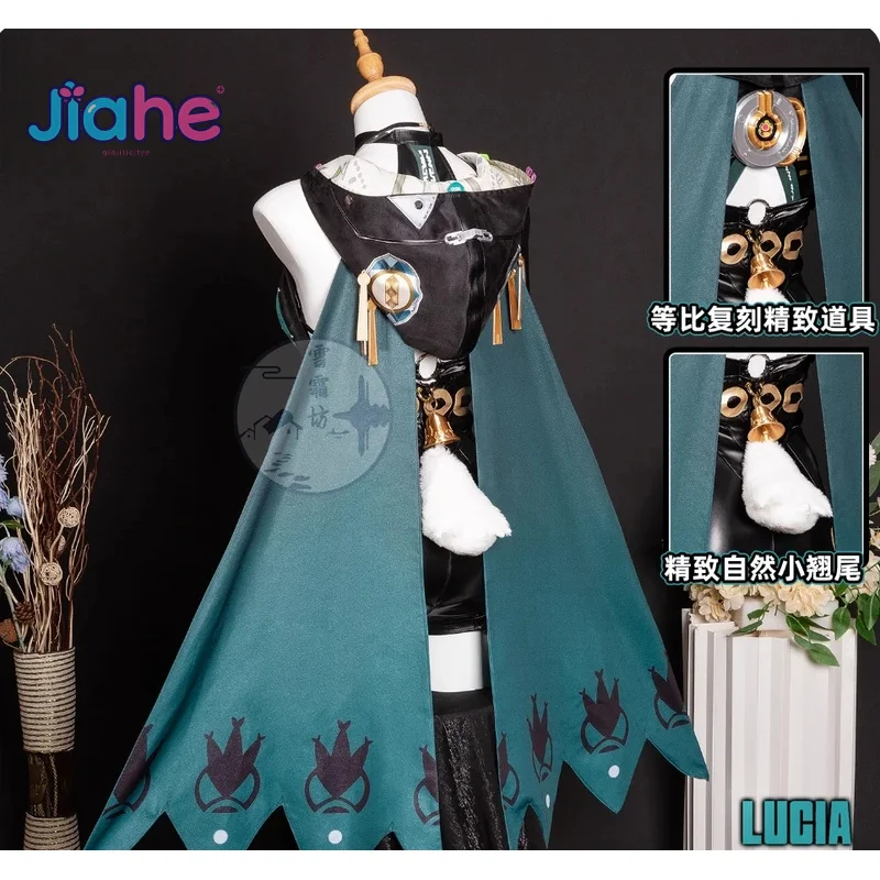 لعبة جديدة Zenless Zone Zero Lucia Elowen أزياء تنكرية من الجلد شورت كيب إكسسوارات زي كرنفال الهالوين #4