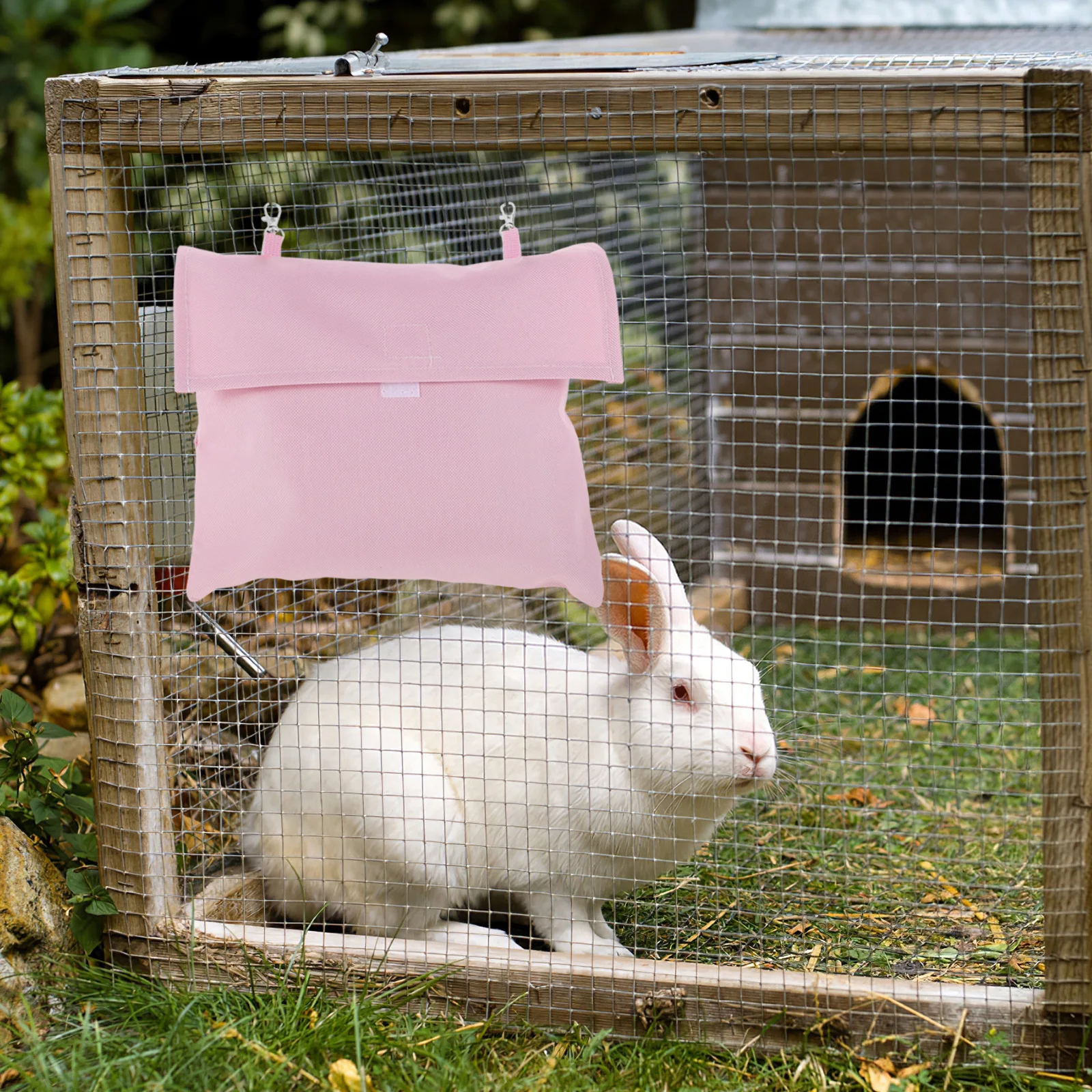 

Rabbit Cooling Pouch Pink Summer Cool Hanging Ice Bag Pack for Small Animal Bunny Chinchilla Ferret Guinea Pig