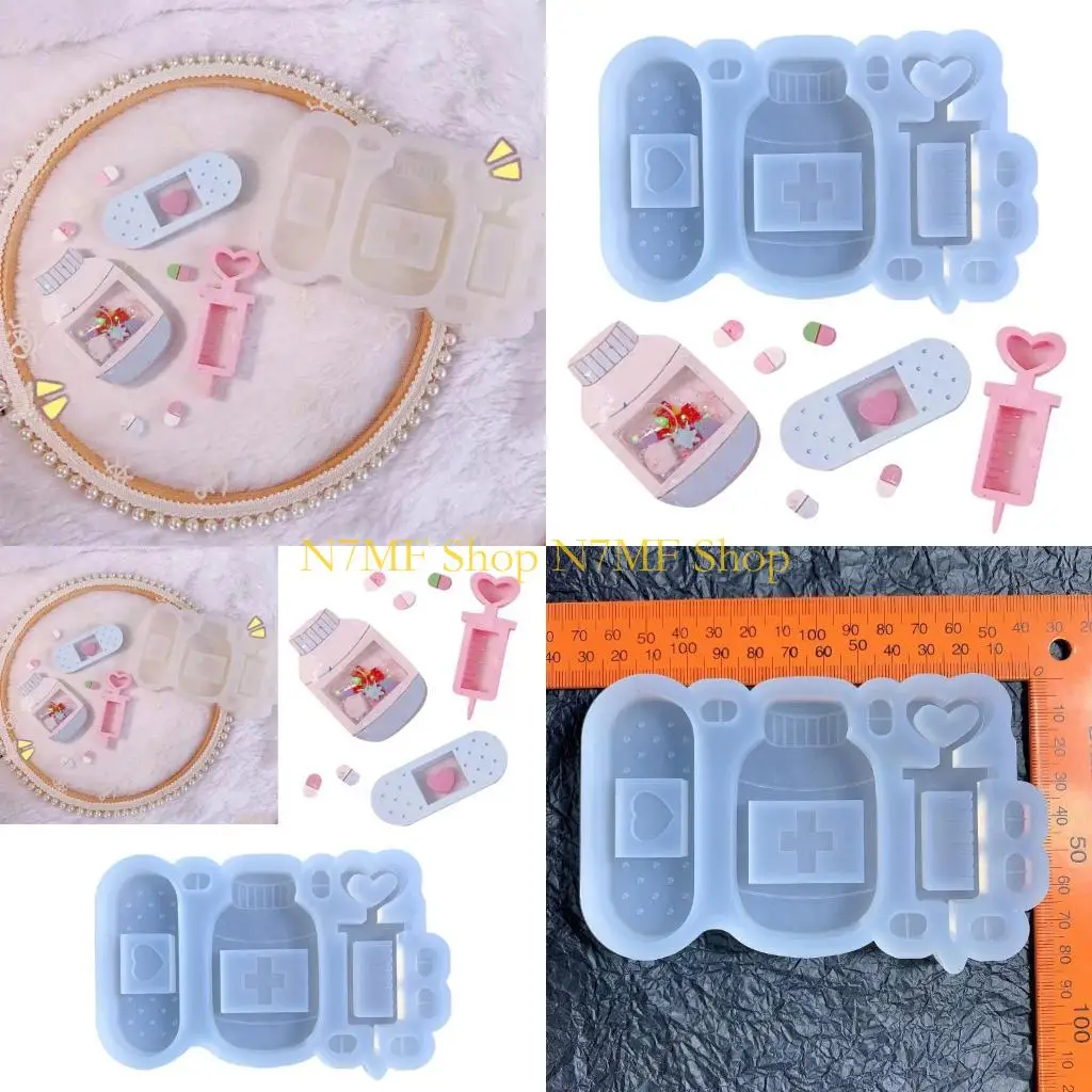 

N7MF Resin Shaker Mold Epoxy Casting Molds Silicone Mold for Pendant Charms