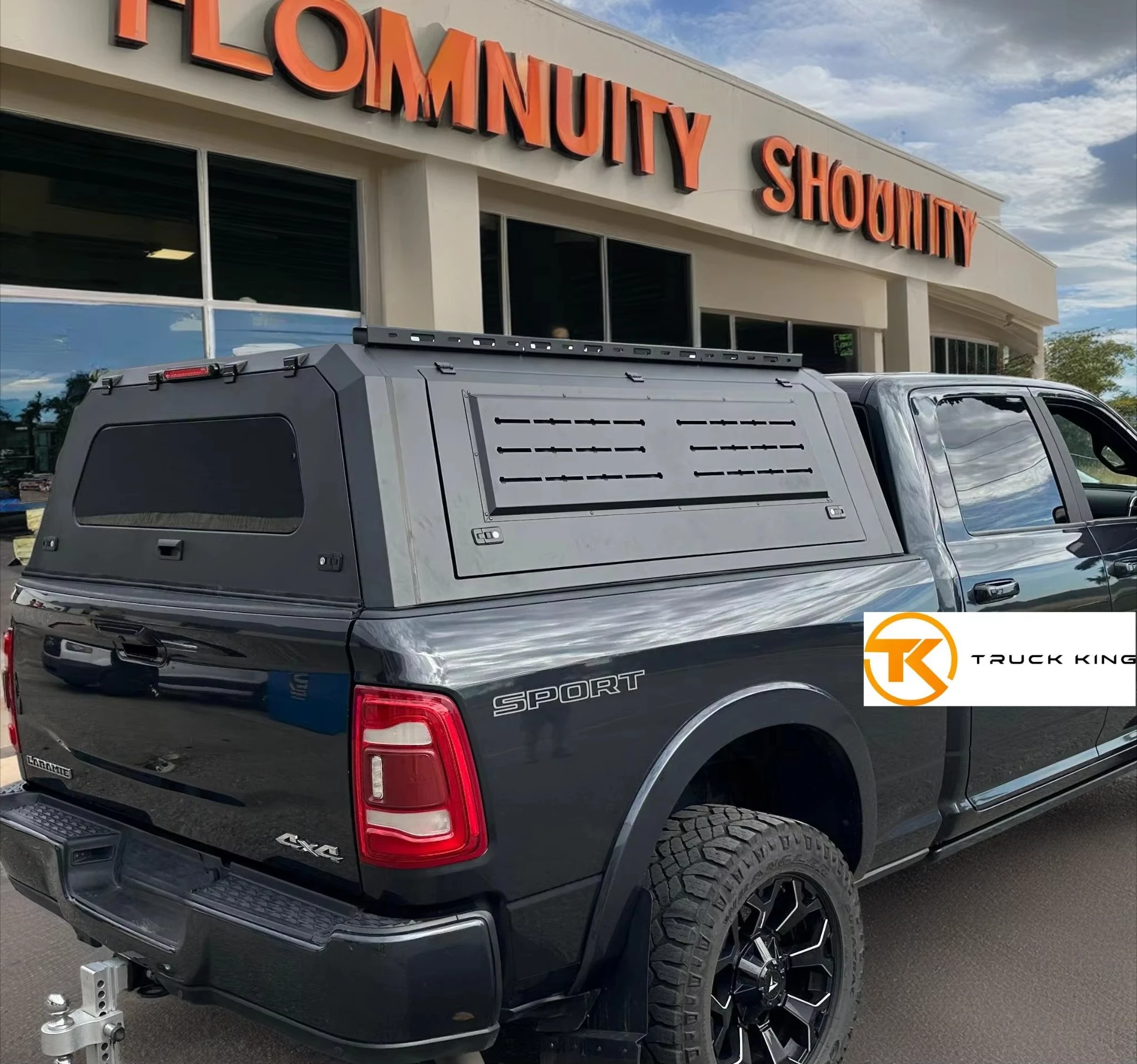

ForFactory Custom-fit Truck Canopy Bed Topper for Ram 3500 6.4ft 2017 Topper Aluminum Rainproof Pickup Hardtop Canopy Cap