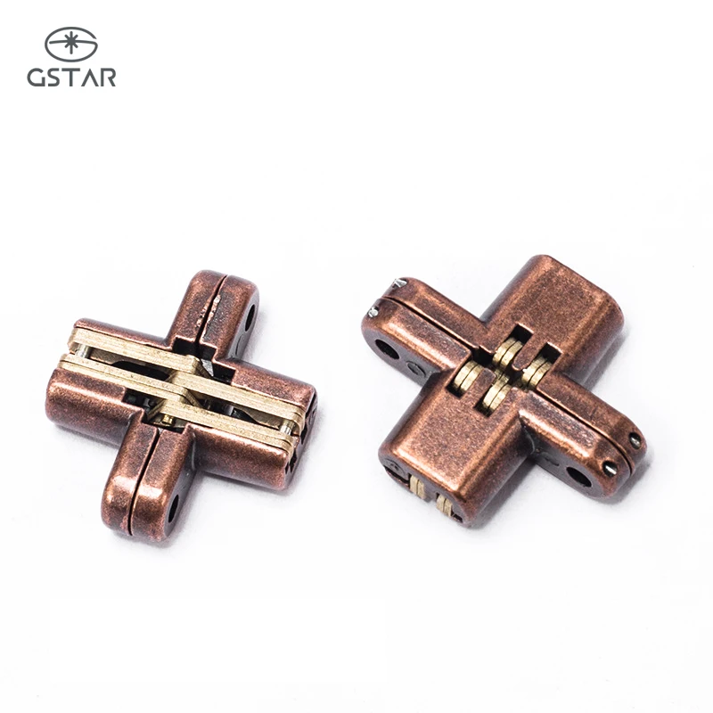 Furniture Fitting Heavy Duty Zinc Alloy Invisible Hidden Hinges Cross Folding Table Door Hinge