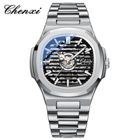 CHENXI Fully Automatic Mechanical Men's Watch Business Stainless Steel Band Man Watch Luminous Waterproof Men's Wristwatch