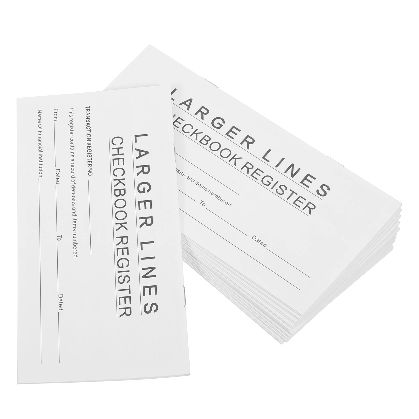 

12pcs Account Book Check Registers Personal Checkbook Bank White Business Binder Ledger Paper Portable Size Transaction