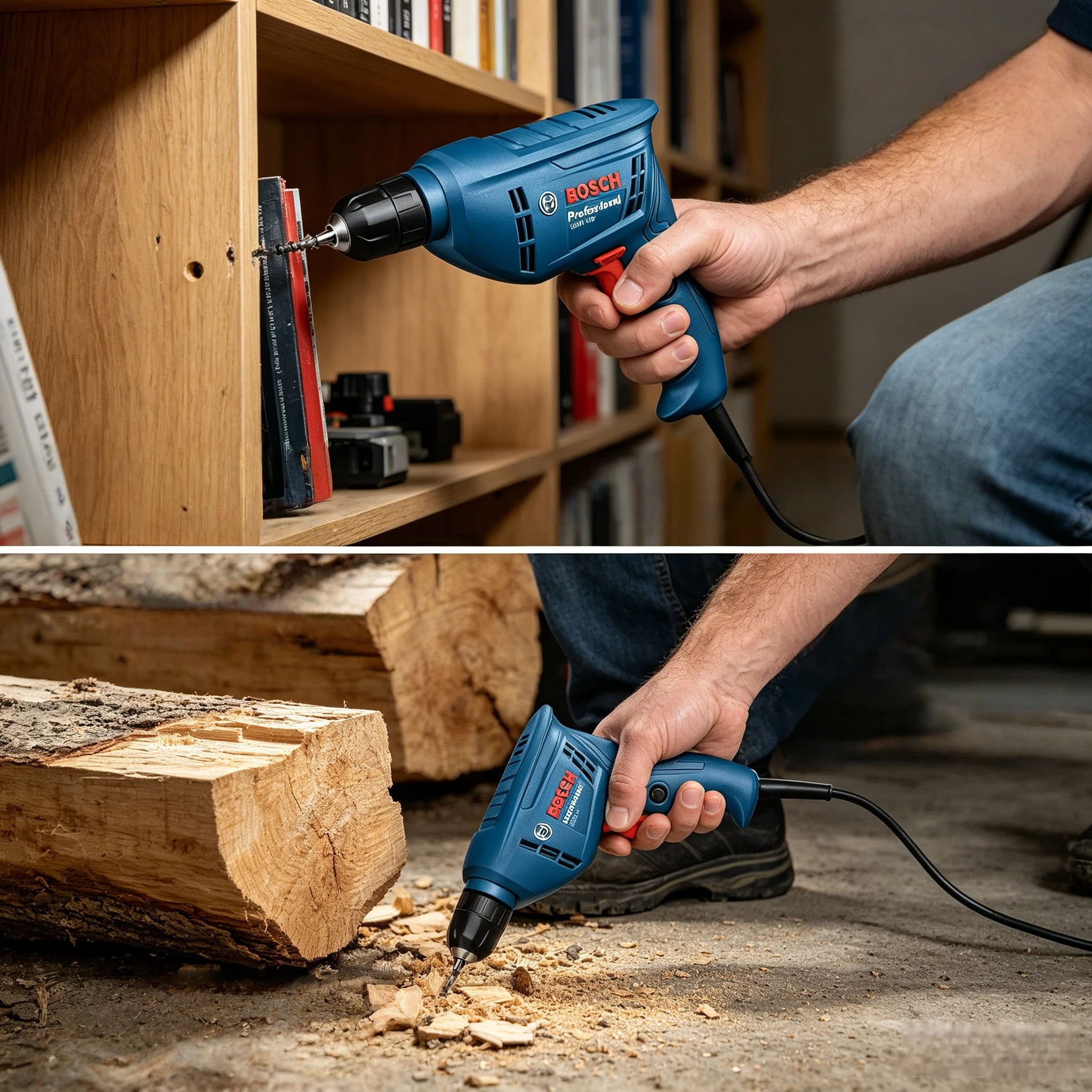 Bosch GBM400 Handheld Power Drill Consistent Torque for Common Wood Drilling and Everyday Domestic Fastening Needs