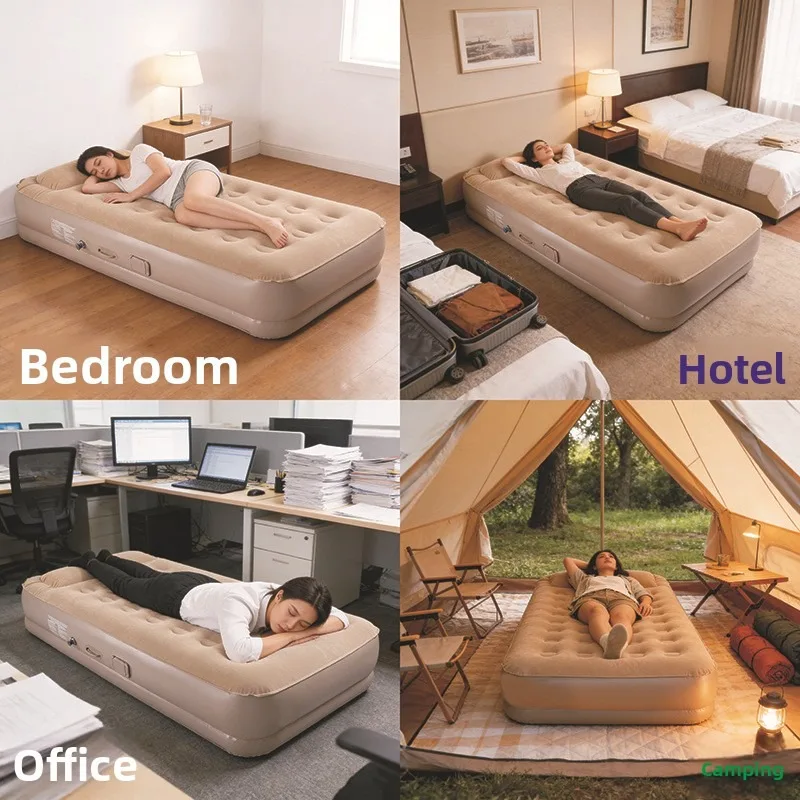 Self Inflating Air Mattress Single Double Size Outdoor Camping Beach Lounge US EU Market Air Mattress Inflatable Bed