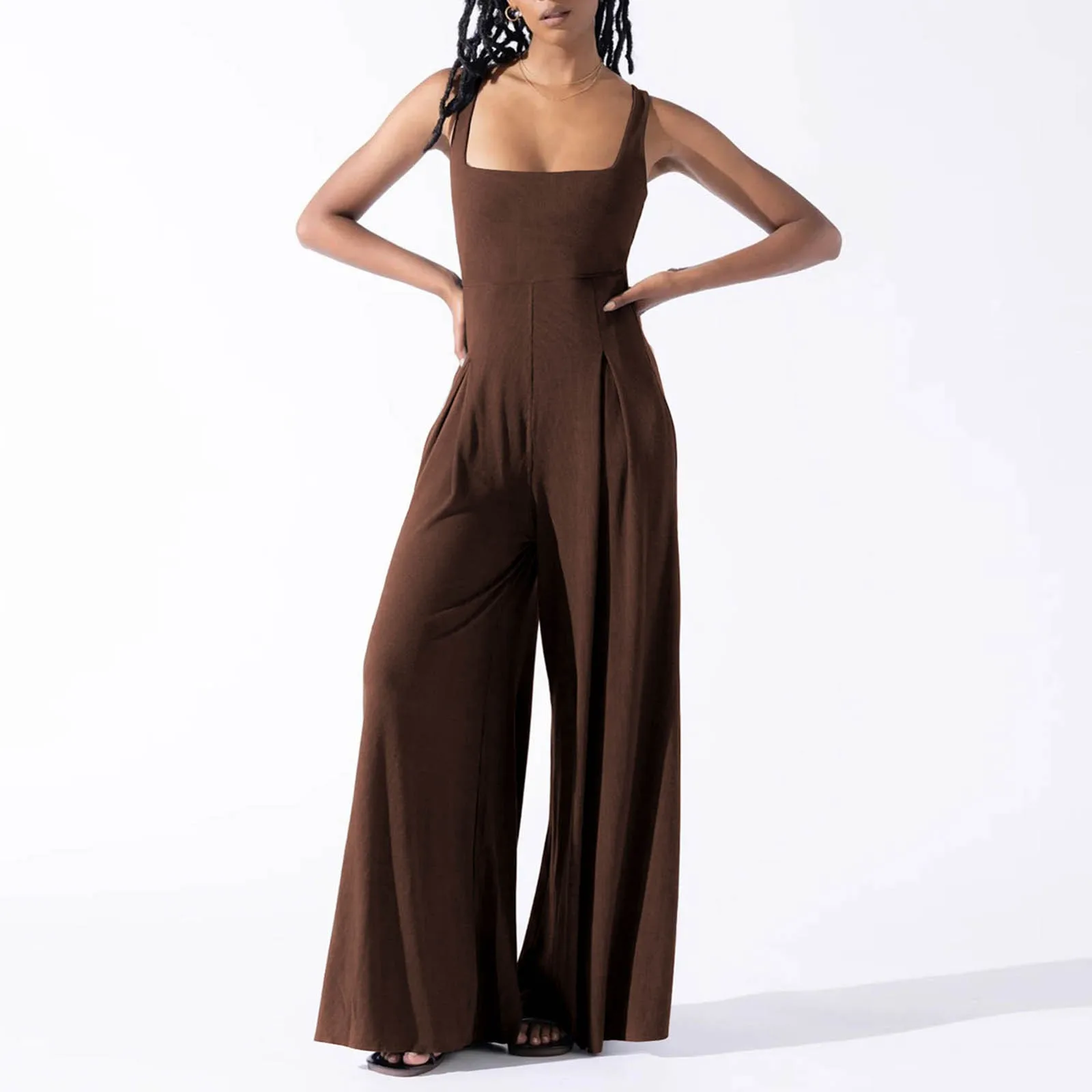 Nieuwe Jumpsuit Wijde Pijpen Broek Rechte Taille Rugloze Zwarte Broek Jumpsuits Voor Dames Jumpsuit Zomer Jumpsuit