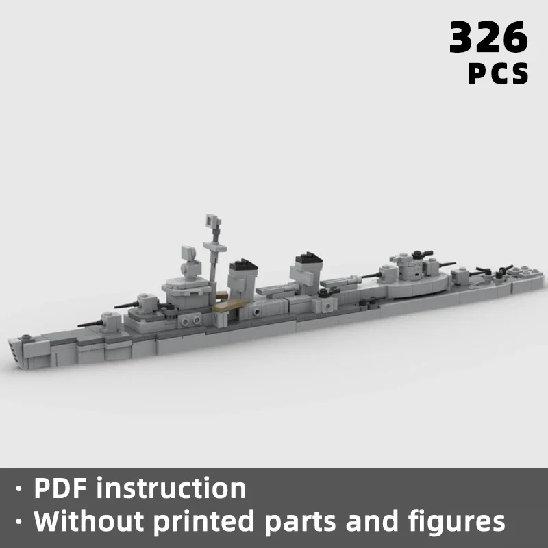 

Хорошо известный 1:300 USS фетчер класс DD-445 WW2 WWII кирпичи темно-синий корабль блоки морской военный военный уникальный дисплей Moc battleship