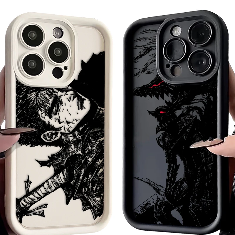 Anime Berserker Art Cool For iPhone 15 14 13 12 11 Pro Max XS Max X XR 7 8 Plus 6S Eye Ladder Phone Case