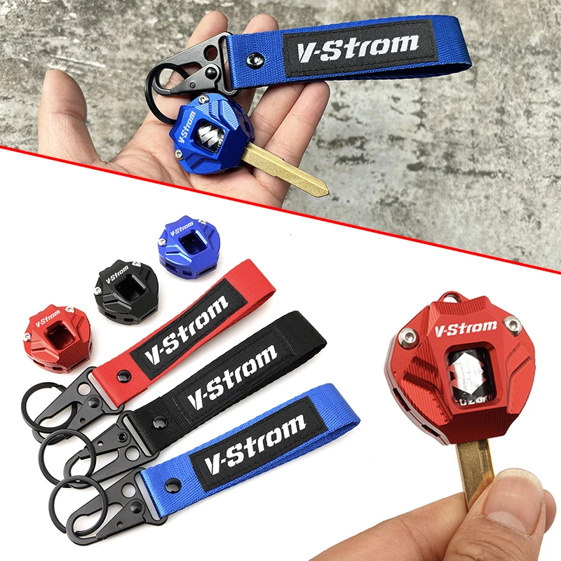 New For Suzuki V Strom 650 1000 1050 1050XT 800DE Vstrom DL1050 DL650 Motorcycle Accessories Key Cover Keychain Key Ring Case