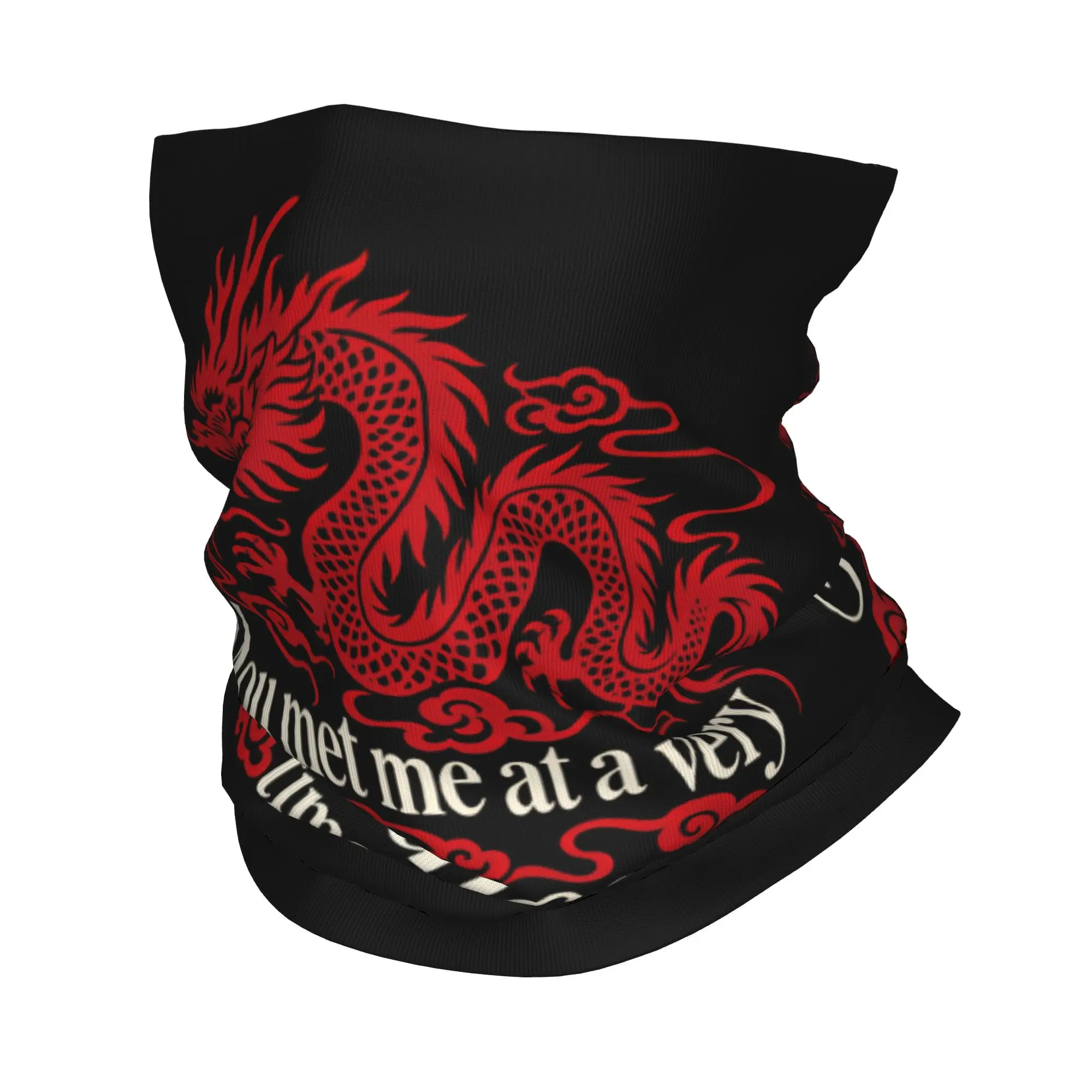 Met Me At A Very Chinese-Time Bandana Neck Cover Printed Dragon Funny Balaclavas Magic Scarf Multi-use Headwear Outdoor Adult