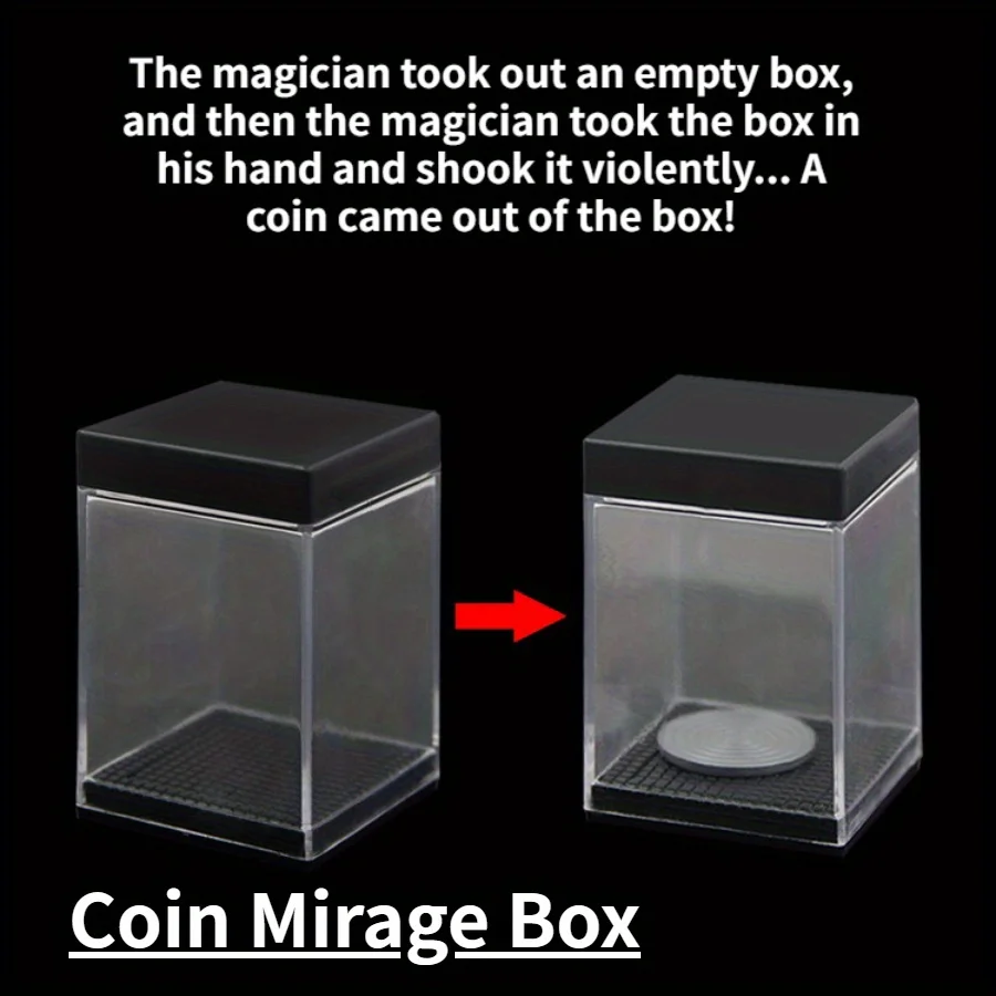 Magic Coin Box - Money Appearing & Disappearing Trick, PE Material, Perfect for Street Performances & Family Parties