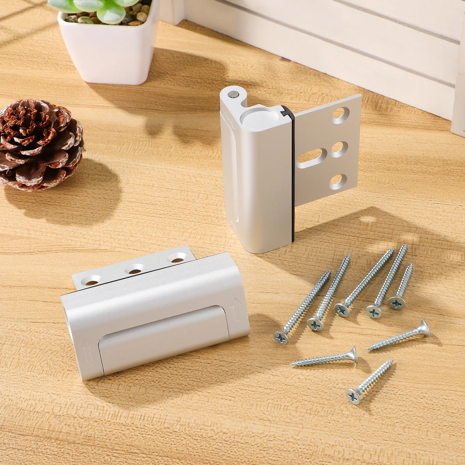 

2 Pcs Door Locks Aluminum Alloy Child Safety Latch Front Door Reinforcement Devices Durable Build Easy Installation