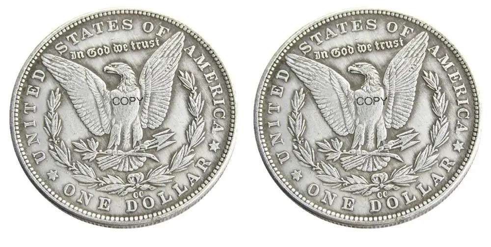 US  Two Faces Double Eagles Morgan Dollar Silver Plated Copy Coin