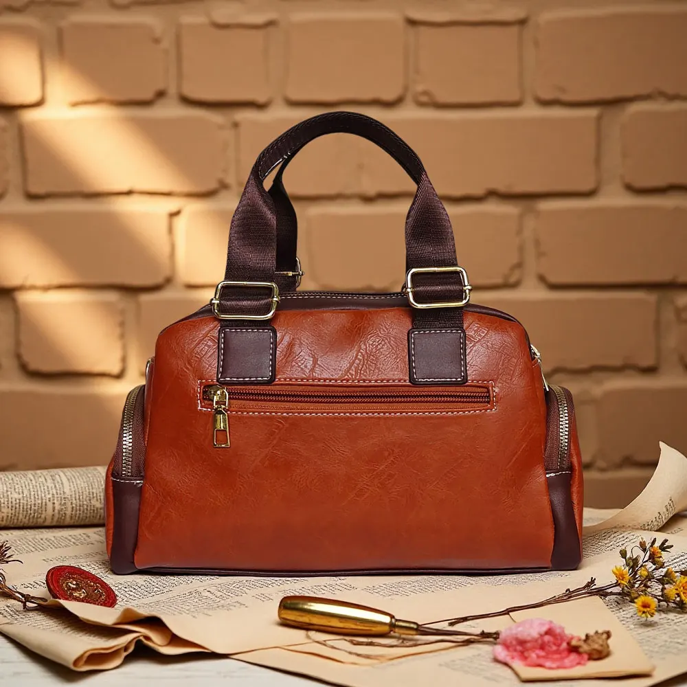 New Women's Boston Bag Single Shoulder Crossbody Bag Women's Bag Handheld Practical Women's Daily Commuting Simple Bag