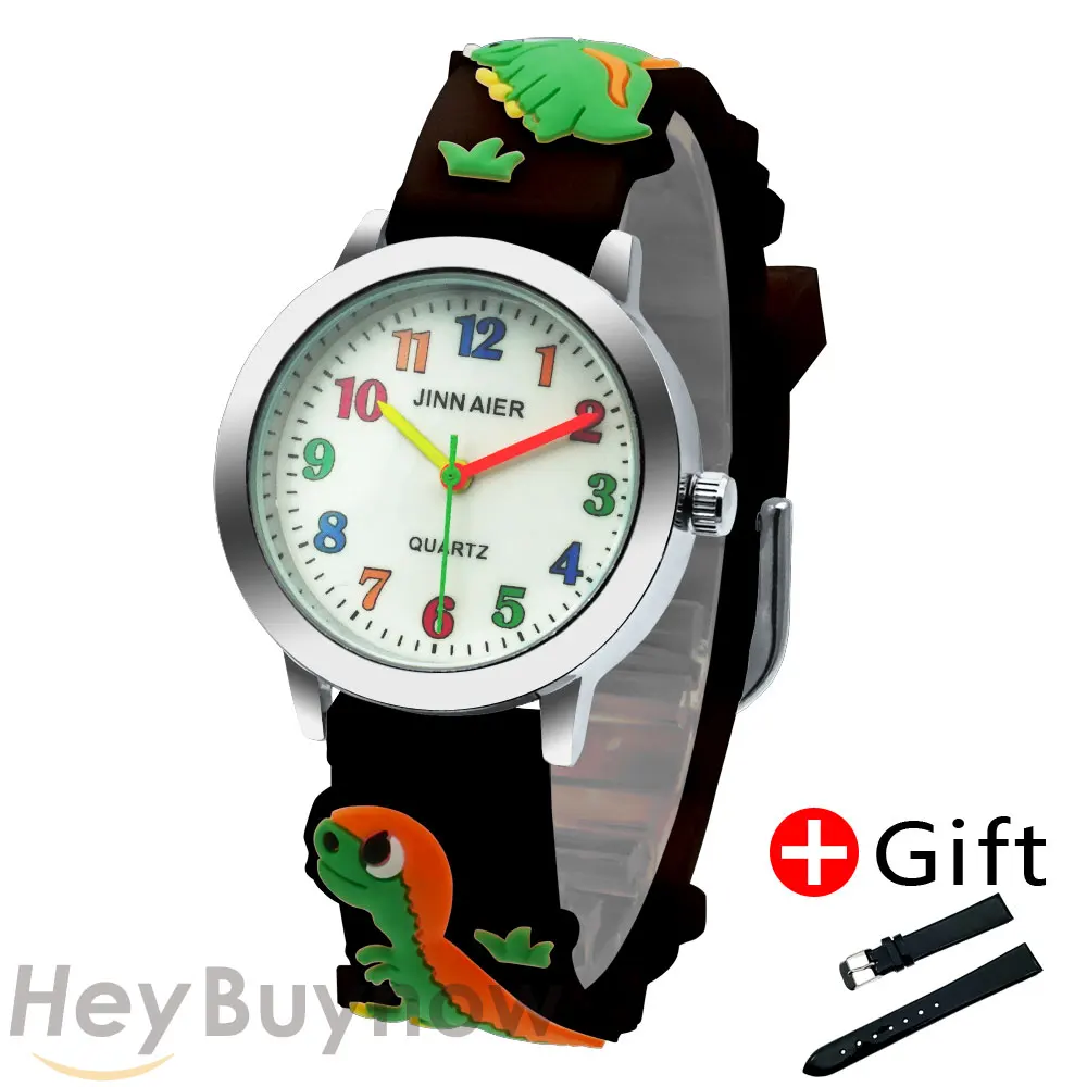 2023 lustige 3d Cartoon Schmetterling Dinosaurier Kinder uhr Mode Farbe Zifferblatt Quarz Jungen und Mädchen Uhr montre enfant füllen