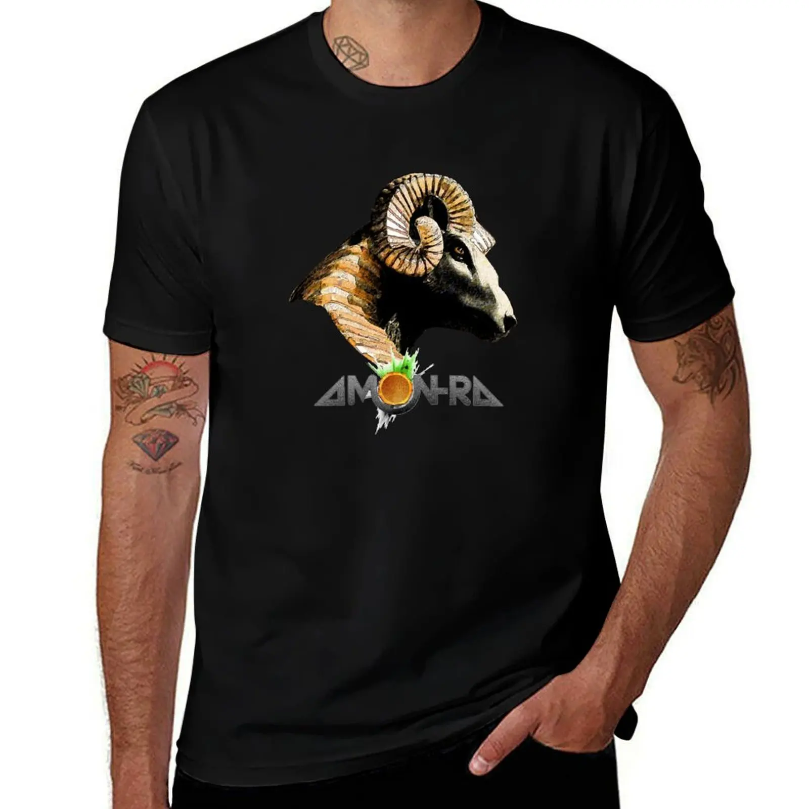 Amun-Ra Egyptian Ram God of Self Creation (by ACCI) T-Shirt Big Size Daily Wear T-Shirt