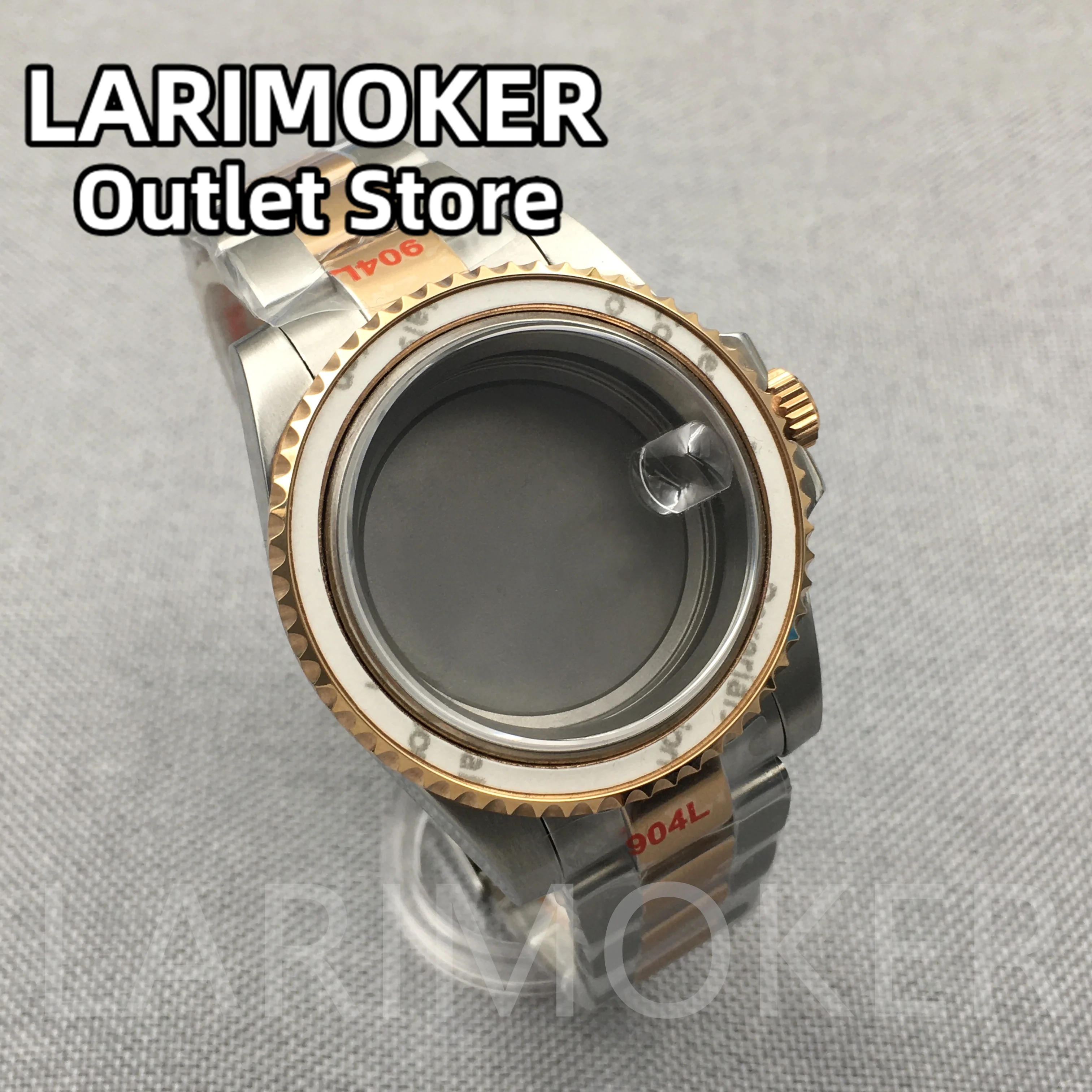 Larimoker นาฬิกาสแตนเลส40มม. แบบทิศทางเดียวหมุนได้พอดี NH35NH36 DG2813 ETA2824 3804 Miyota 8215 Ronda 515H PT5000