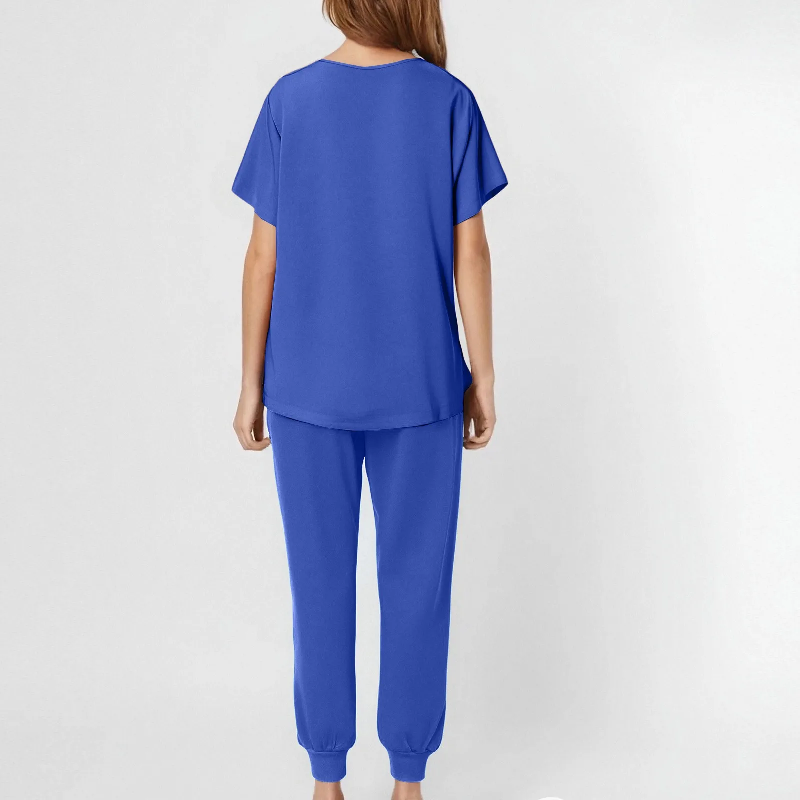 الملابس الطبية موحدة للجنسين مستشفى قصيرة الأكمام أعلى السراويل ملابس العمل قطعتين مجموعة زي الصيدلة الموحدة