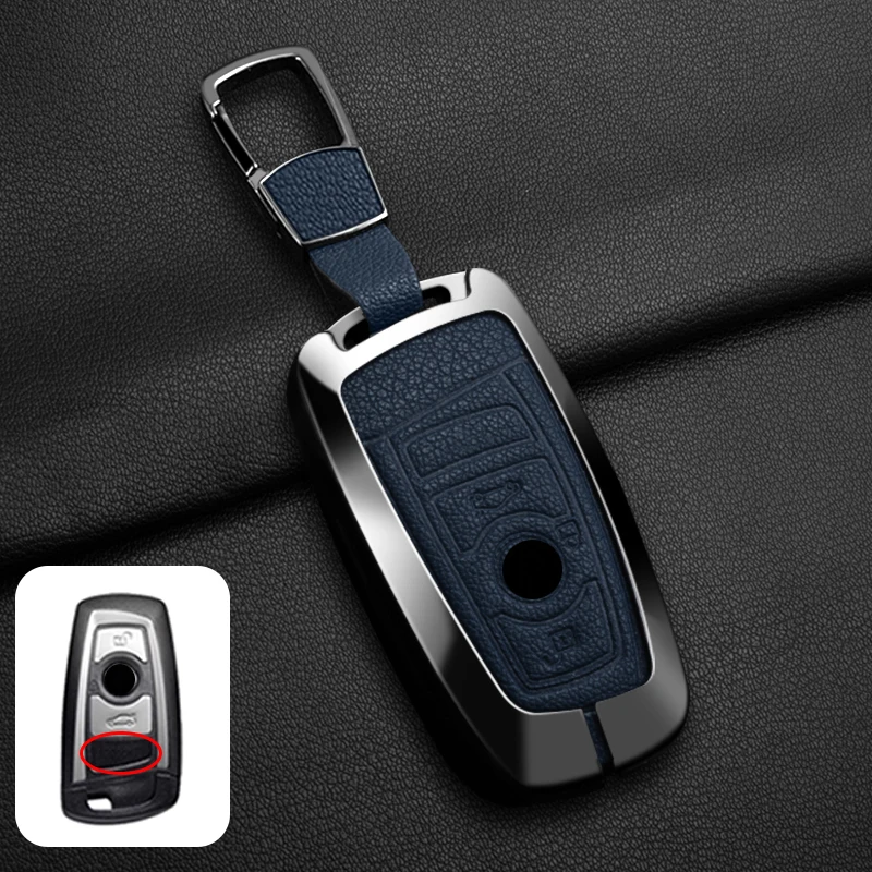 Zinc Alloy Leather Car Smart Key Case Cover For Bmw F20 F30 G20 f31 F34 F10 G30 F11 X3 F25 X4 I3 M3 M4 1 3 5 Series Accessories