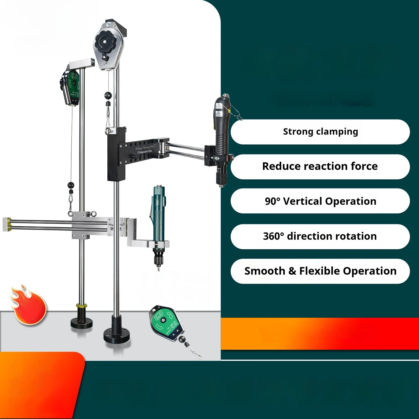 

CNC MachiningPart Electrode Support 3D Custom Vertical Auxiliary Screwing Force Arm Folding Push Pull Balance Arm Reducing Force