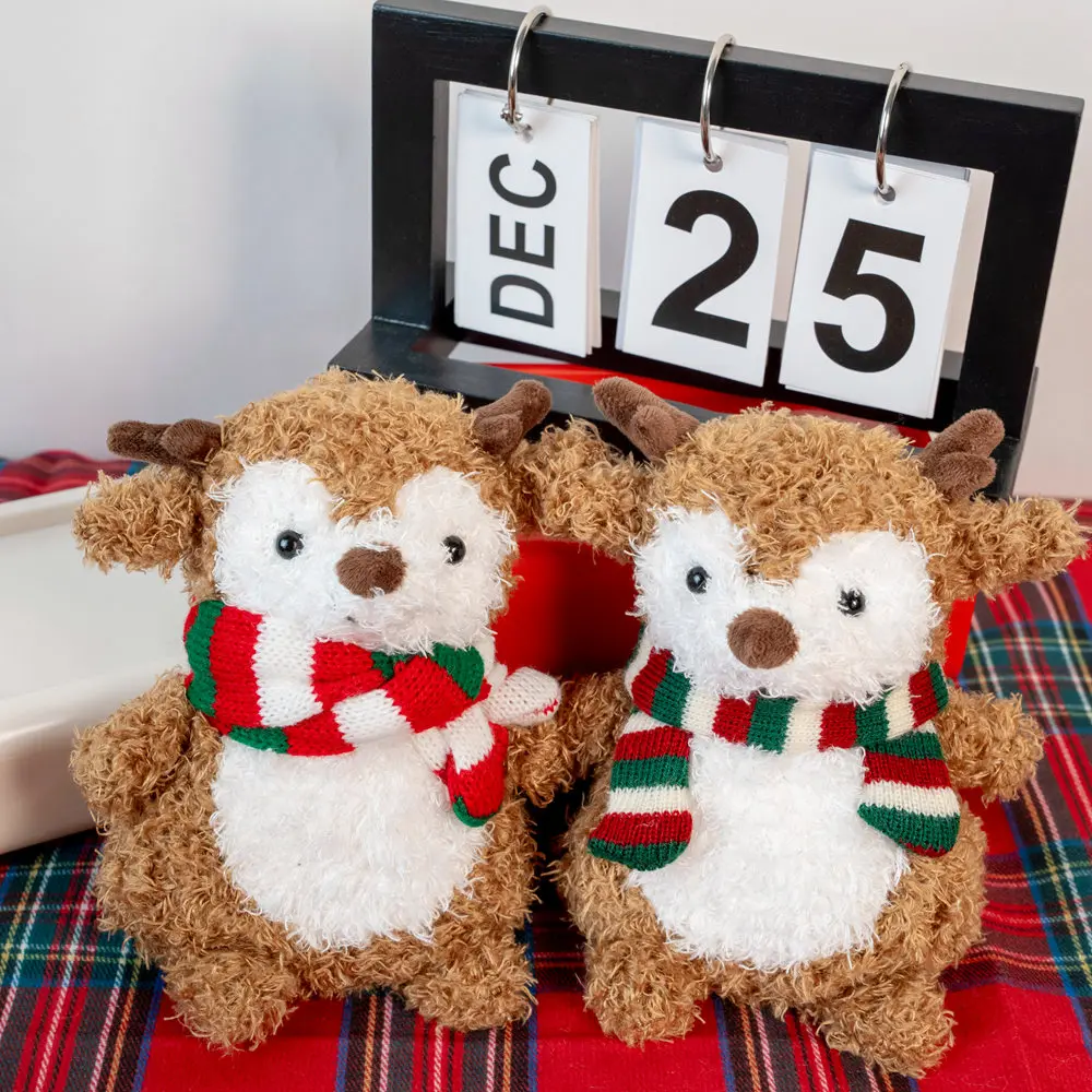 Kerstserie Herten Knuffels Cartoon Elanden Slijtage Sjaal Knuffels Pop Home Decor Verjaardag Kerstcadeau Voor Kinderen Kinderen