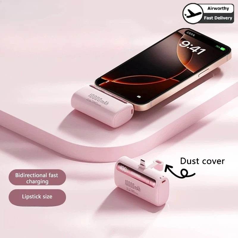 10000mAh Portable Power Bank Fast Charging Lightweight High capacity Pocket Power Bank For IPhone Huawei Samsung