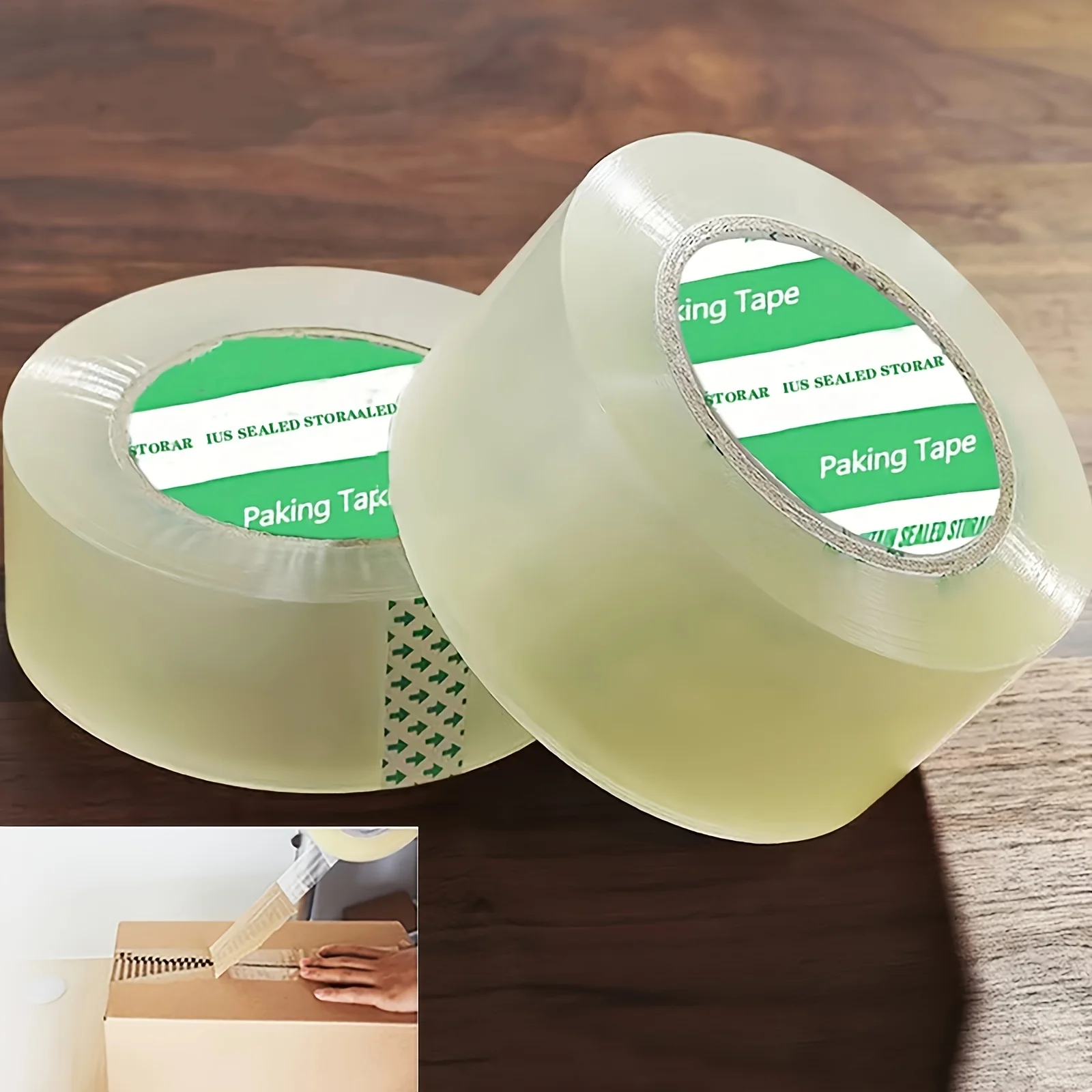 Clear Heavy Duty Packing Tape 3937.01 Inch Strong Glue Even Application Design, Universal Sealing Tape for Shipping, Boxes, Home