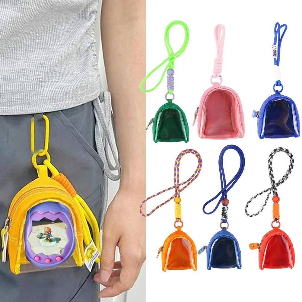  for Tamagotchi Paradise Case Transparent Doll Display Bag Storage Bag Outdoor Storage Bag Keychain Charm Organizer Backpac H3L2