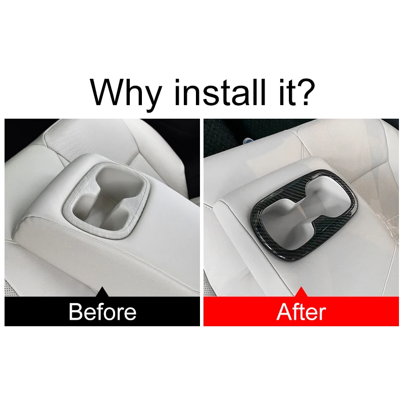 For Toyota Corolla E210 2019 2020 2021 2022 2023 2024 2025 Hybrid ABS Car Seat Back Row Water Cup Holder Cover Frame Trim