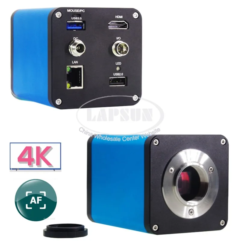 

2023 Lapsun 4K 60FPS Autofocus Auto Focus Focal IMX334 HDMI USB LAN Video Industry Microscope Camera C-Mount For SMD BGA Repair