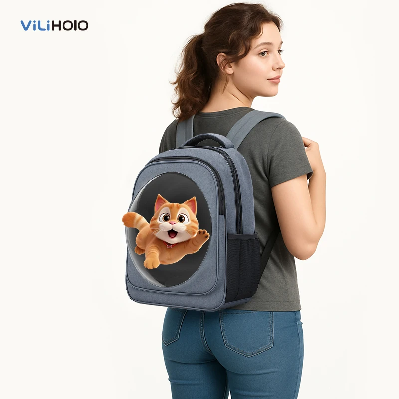 

Mobile 3D Hologram Fan Display Backpack With LED Advertising System for Outdoor Brand Promotion Live Events and Marketing