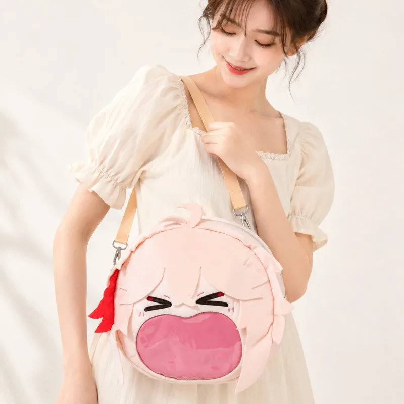 Genshin Impact Kazuha Plush Backpack Itabag Anime Game Character Shoulder Bag Crossbody Purse Kawaii Doll Gift For Kids Girls