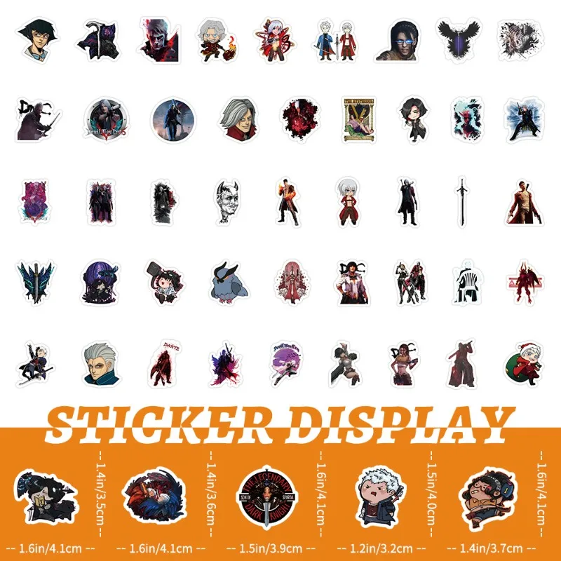 103PCS Game Devil May Cry Cool Personalized Graffiti Helmet Suitcase Computer Water Cup Guitar Waterproof Decorative Sticker