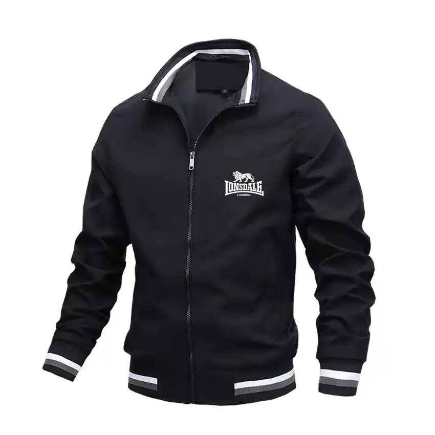 2024 Spring and Autumn Men\'s Pilot Jacket Flip Collar Casual Baseball Jacket High Quality