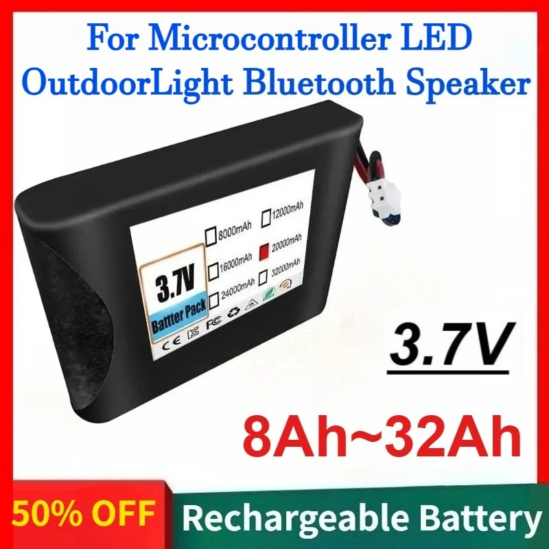 

3.7V 1S8P 18650 Rechargeable Lithium Battery for Microcontroller LED Outdoor Light Bluetooth Speaker Audio Backup Power Supply