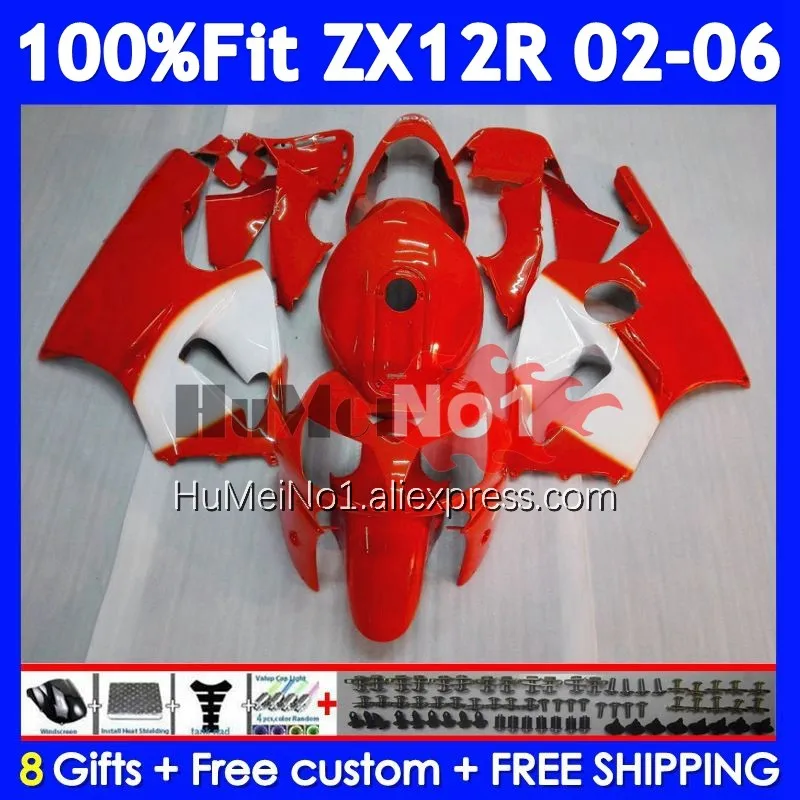 OEM Kit For KAWASAKI NINJA ZX-12R ZX 12R 1200 226No.24 ZX12R 02 03 04 05 06 Red West ZX1200 2002 2003 2004 2005 2006 Fairing