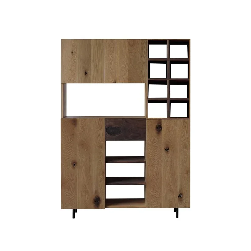 

Yjq Modern Minimalist Solid Wood Locker, Multi-Functional Creative Tea and Wine Cabinet