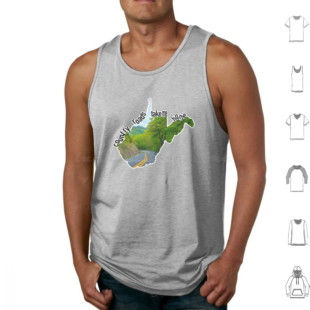 Take Me Home Camisetas sin mangas Chaleco Sin mangas Carreteras campestres Take Me Home Country Roads Almost Heaven West Virginia Nature