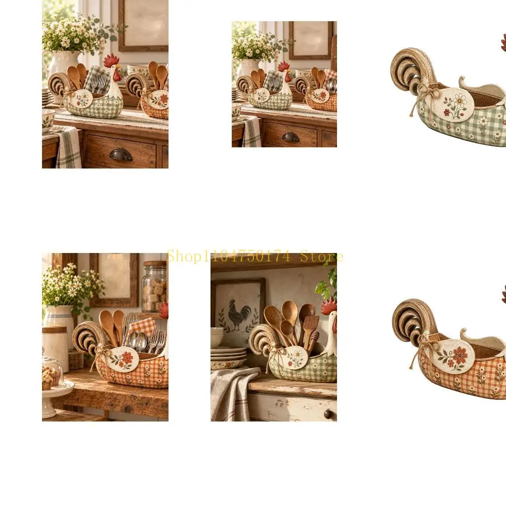 Chicken Figure Tabletop Holder with Accessible Storage Tray Top Sale