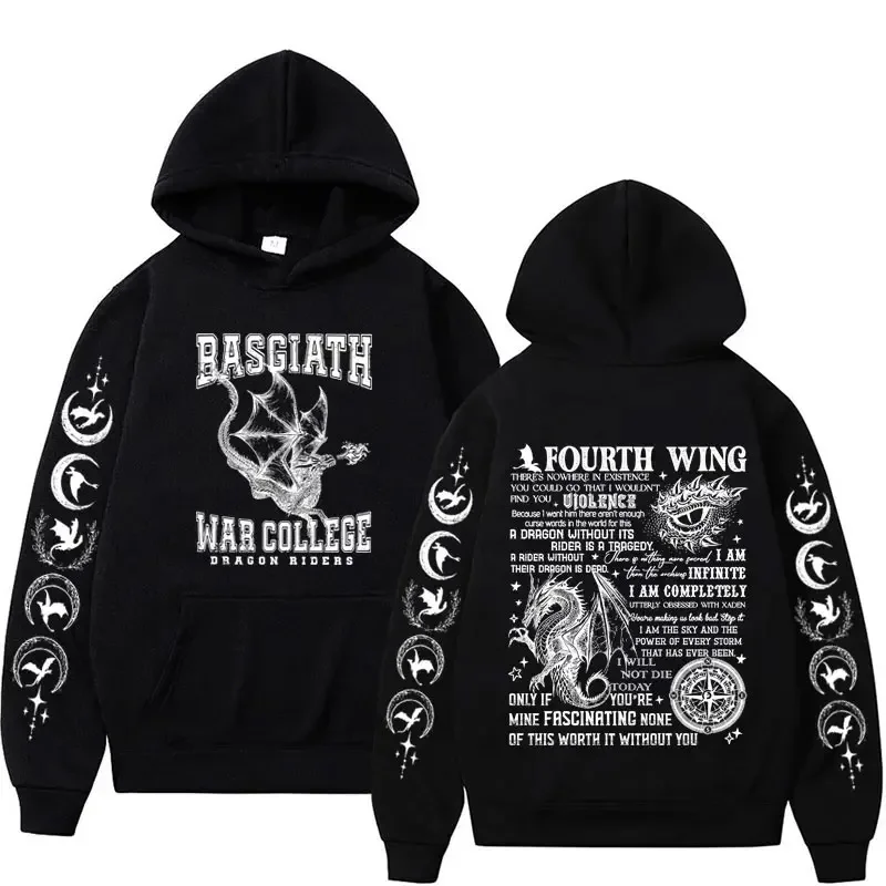 Xaden Riorson House Hoodies Iron Flame Dragon Rider Fourth Wing Emblem Sweatshirt Basgiath War Men Fashion Cool Oversized Hoodie