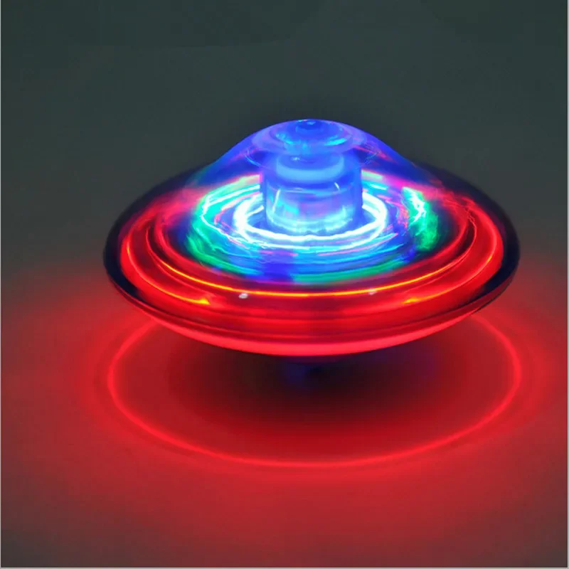 Kolor elektryczny Flash zabawka ze światłem LED muzyka Gyro Peg-Top Spinner Spinning klasyczne zabawki gorący bubel dzieci