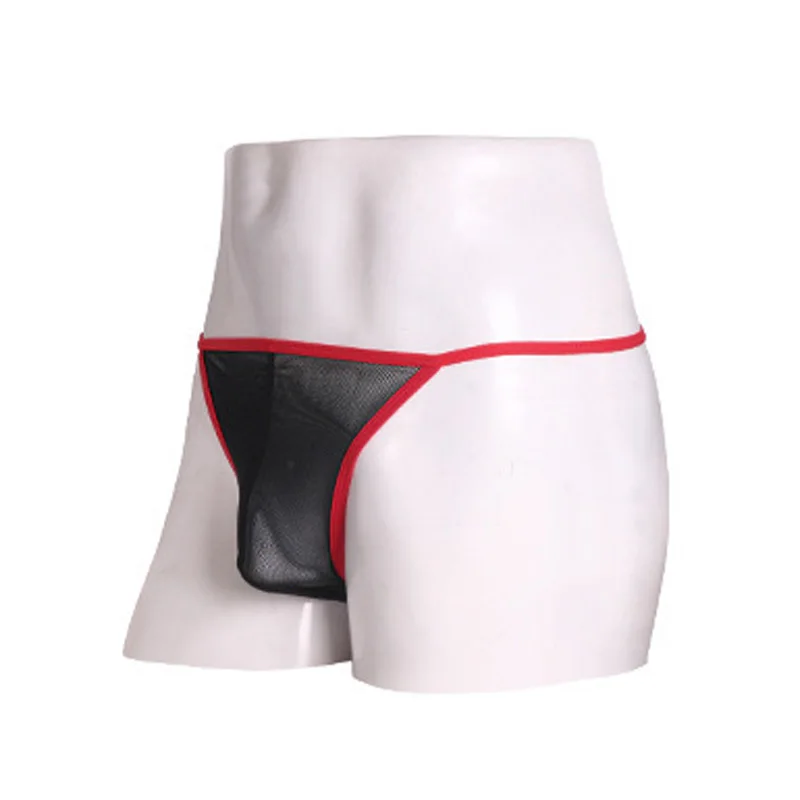 

Thong Underpants Men's Appeal Backless Briefs Knickers Underwear One Size Tulle Netting Transparent Casual Comfortable