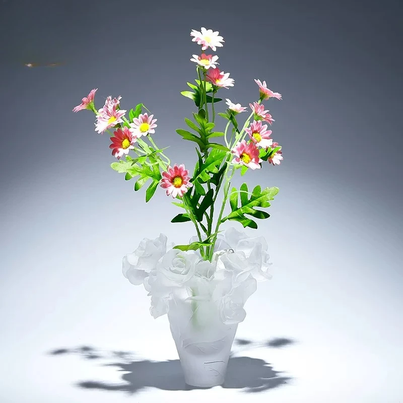 Handmade glazed rose vase light luxury high-end ornament living room flower arrangement home decoration housewarming gift