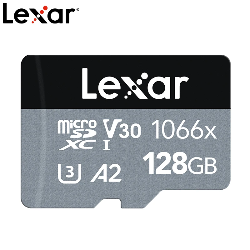 LexarLexar Original Memory Card A1 V30 1066X MicroSD Flash TF Card 128GB Micro SD Card for Phone Camera Drone