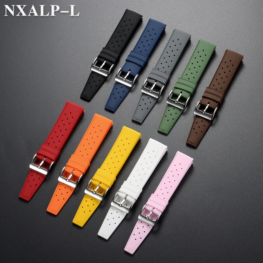 الاستوائية ساعة مطاطية حزام 18 مللي متر 20 مللي متر 22 مللي متر ل Seiko تنفس سيليكون الساعات ل أوريس المواطن الغوص سوار مقاوم للماء