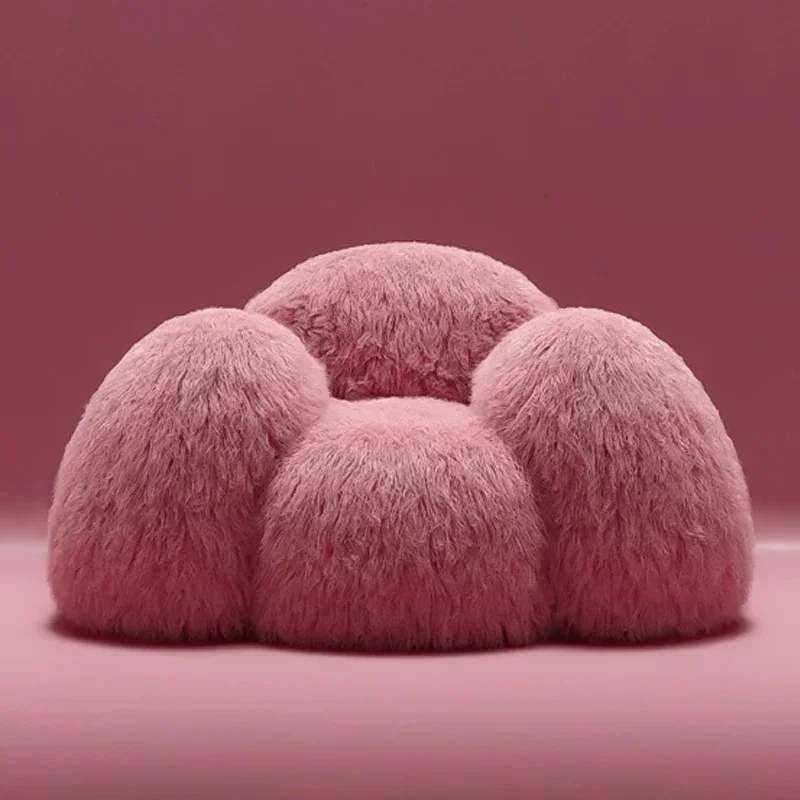 Pink Long Stuffed Puffs Sofa Light Luxury Nordic Lazy Plus Size Couch Banquet Design 3 Seat Sofa Inflavel Muebles Furniture