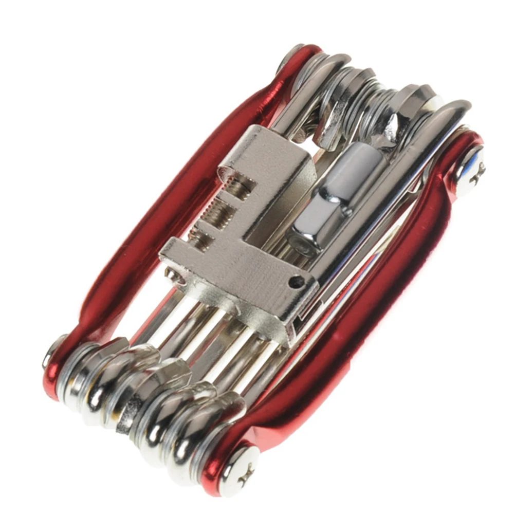 

High Quality 11 In 1 Bike Repair Tool Set For Road And Mountain Bikes Red